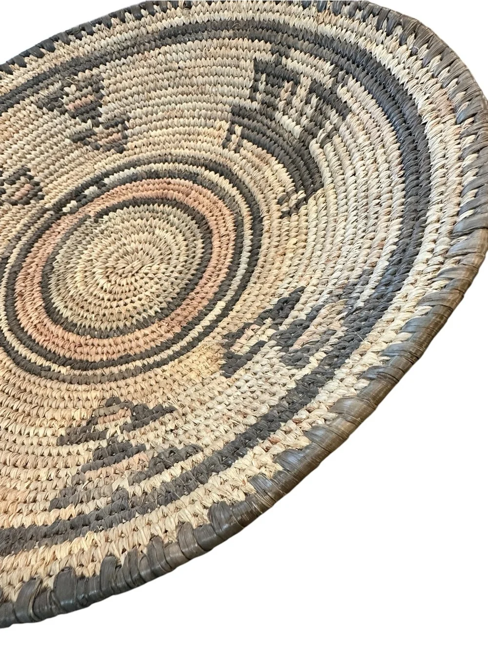 Vintage African Hausa Basket Tray 12